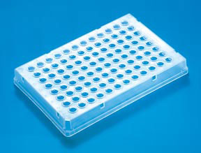 Produktfoto: 25 x 96-well PCR Platte mit ganzem Rahmen, low profile